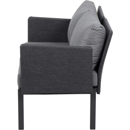 Siena Garden Lounge-Set Cosmo 3-tlg. Alu Grau Inkl. Kissen – Bild 3