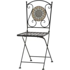 Siena Garden Klappsessel Prato Eisen 37 Cm X 36 Cm X 90 Cm Schwarz Mosaik