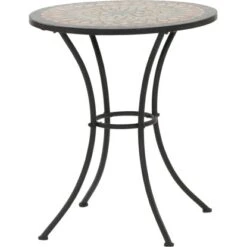 Siena Garden Bistrotisch Prato Eisen Ø 60 Cm X 71 Cm Schwarz Mosaik