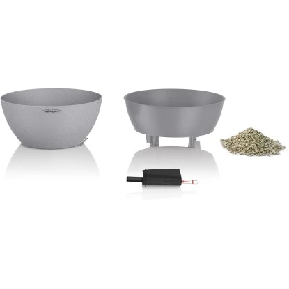 Lechuza Pflanzgefäß Cubeto Stone 30 Steingrau Ø 30 Cm – Bild 2