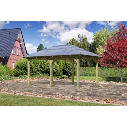 Karibu Pavillon Bever 4 Kesseldruckimprägniert 429 Cm X 289 Cm X 296 Cm – Bild 2