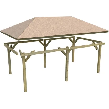 Karibu Pavillon Bever 4 Kesseldruckimprägniert 429 Cm X 289 Cm X 296 Cm – Bild 5