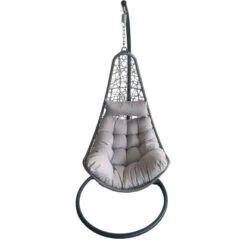 Acamp Hängesessel Tonga Aus PE-Geflecht Schwarz-Ecru