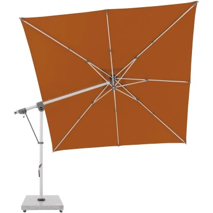 Doppler Ampelschirm Expert 300 Cm X 300 Cm Terracotta Mit Kurbelmechanik – Bild 5