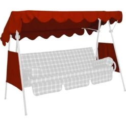 Sonnendach Für Hollywoodschaukel 120 X 200 Cm Bordeaux