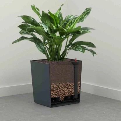 Siena Garden Pflanzgefäß Modern Marle Graphit 25x25x26,0 Cm – Bild 3