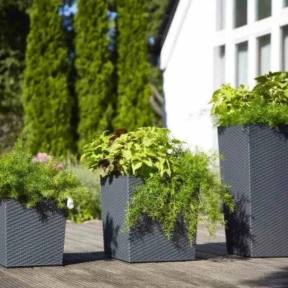 Siena Garden Pflanzgefäß Modern Marle Graphit 25x25x26,0 Cm – Bild 5