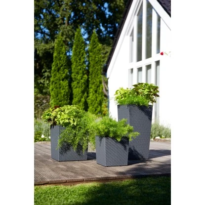 Siena Garden Pflanzgefäß Modern Marle Graphit 25x25x26,0 Cm – Bild 6