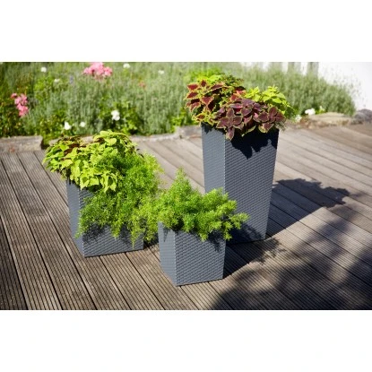 Siena Garden Pflanzgefäß Modern Marle Graphit 25x25x26,0 Cm – Bild 8