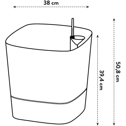 Elho Blumentopf Greensense Aqua Care Eckig 38,9 Cm X 38 Cm Light Beton – Bild 4
