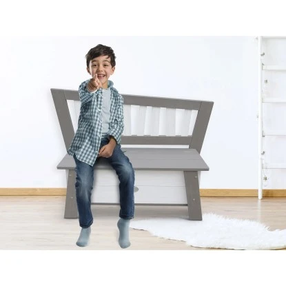 Axi Aufbewahrungsbank Corky Grau Weiß – Bild 3