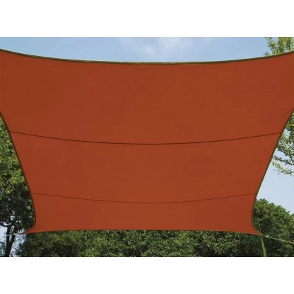 Perel Sonnensegel Terrakotta Quadratisch 3,6 X 3,6 M