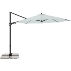 Derby Kurbel-Pendelschirm DX Ca. 332 Cm X 332 Cm Hellgrau