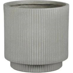 Mica Decorations Übertopf Quito Rund Grau H 24 Cm X Ø 24 Cm