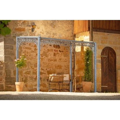 Eleo Pergola Elba Pulverbeschichtet Weiß – Bild 2