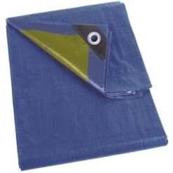 Perel Abdeckplane Blau/Khaki Stark 12 X 15 M