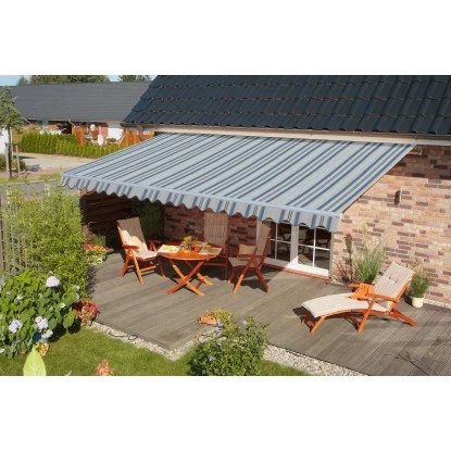 Spettmann Gelenkarmmarkise Star Klassik B 500 Cm X T 200 Cm Blau-Grau Gestreift – Bild 2