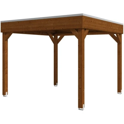 Skan Holz Holz-Pavillon Toulouse Nussbaum Lasiert 294 Cm X 294 Cm – Bild 2